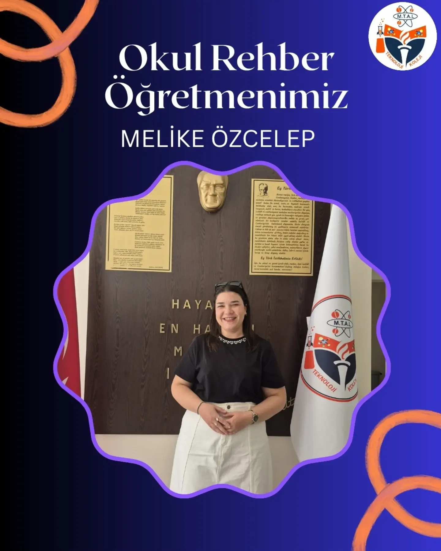 Okul rehber öğretmenimiz Melike Özcelep