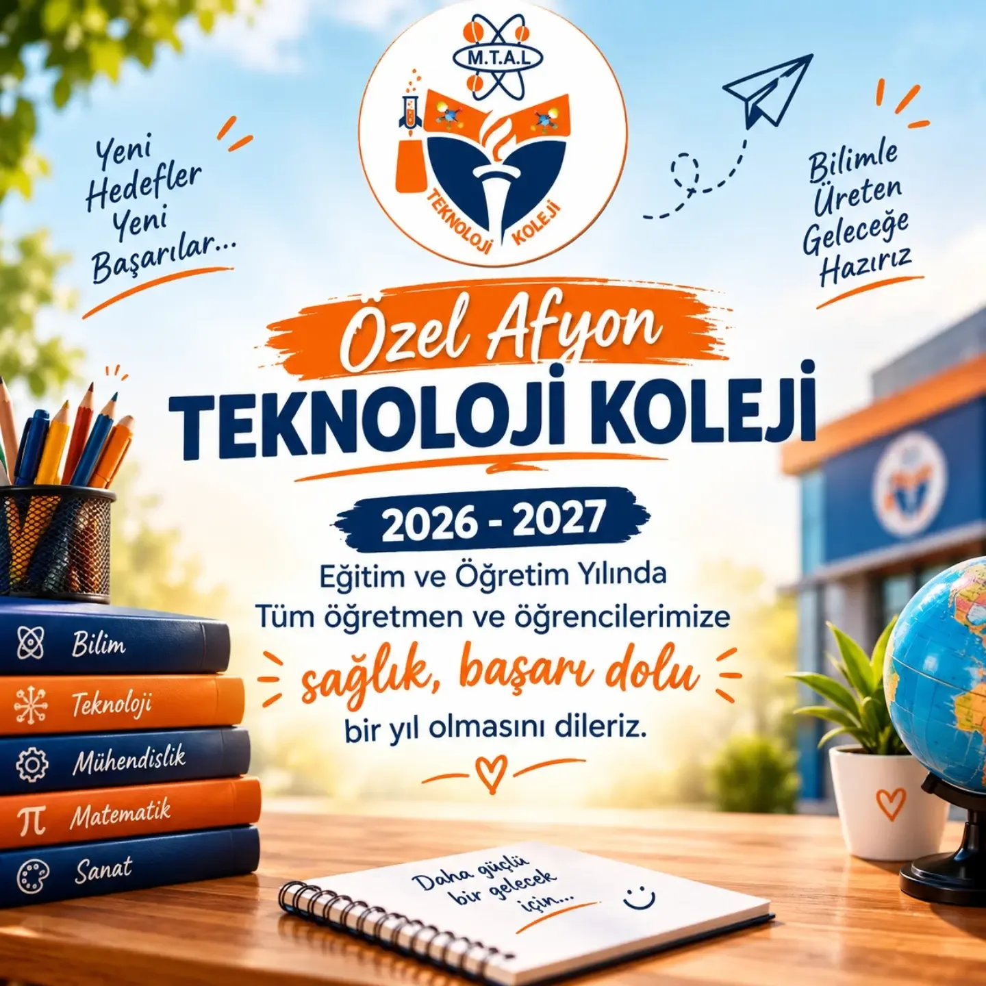 Özel Afyon Teknoloji Koleji 2026-2027 eğitim-öğretim yılı kutlama görseli