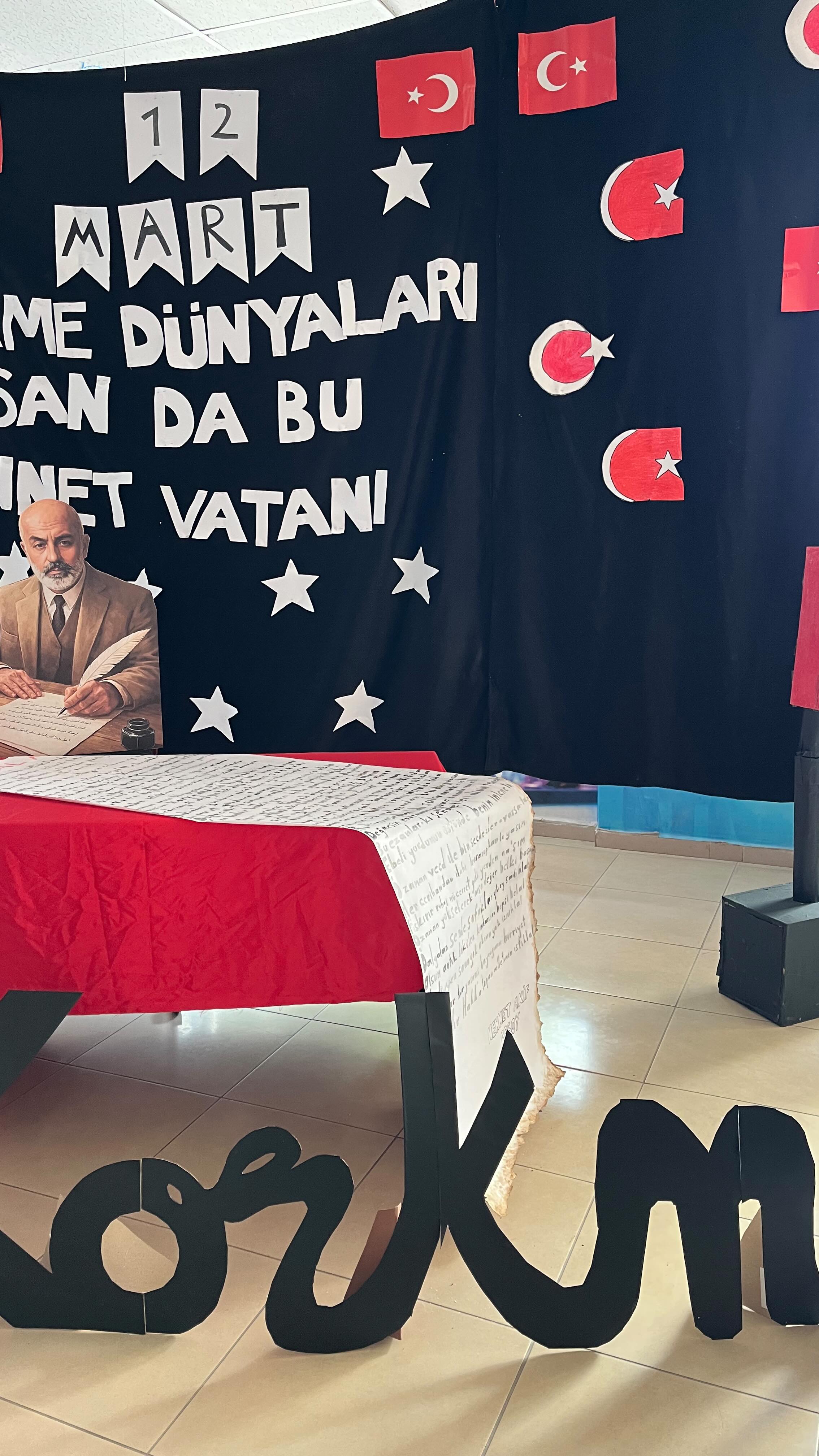 “Korkma, sönmez bu şafaklarda yüzen al sancak!” (Instagram paylaşımından görsel)