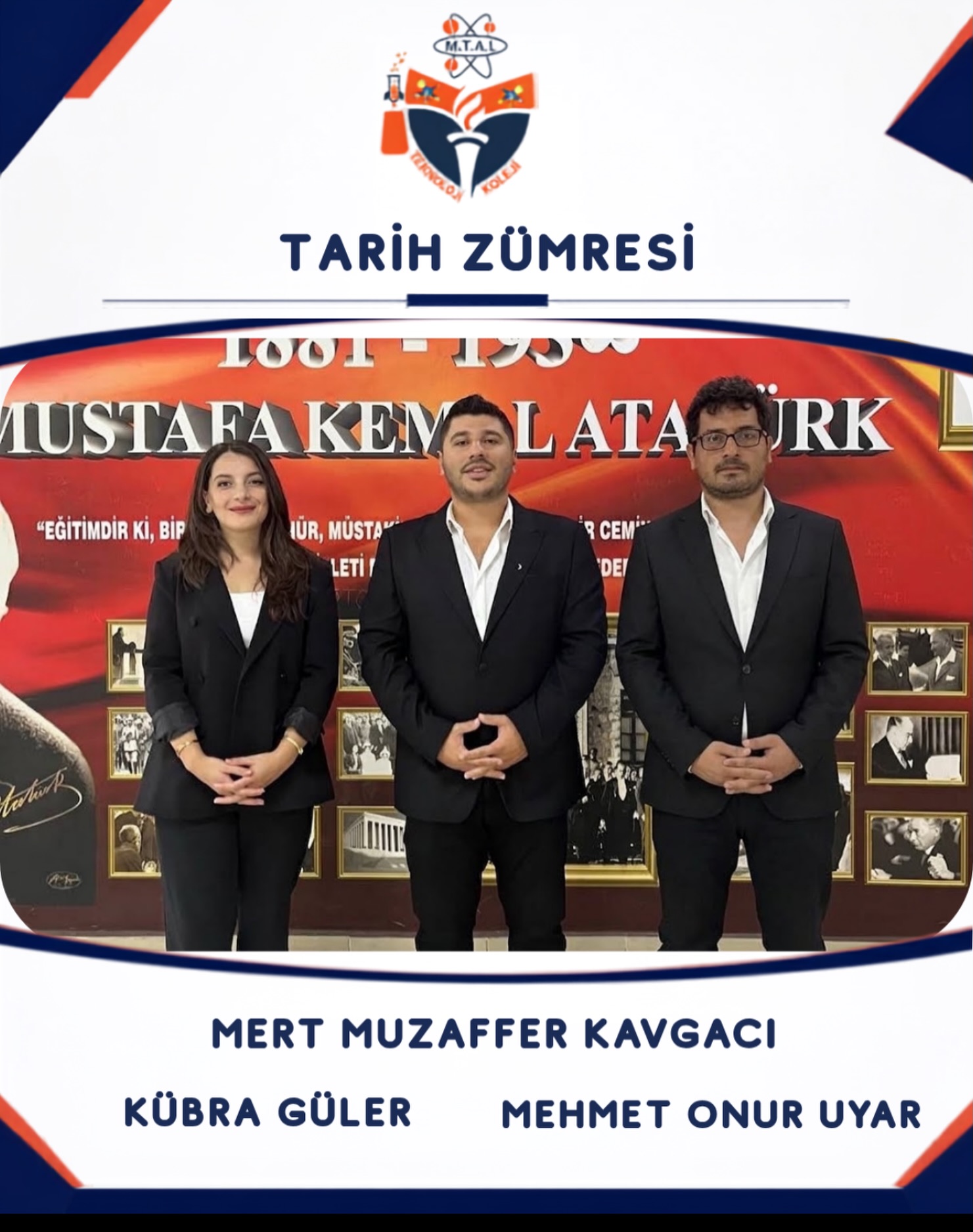 ‘’Tarih Zümresi olarak, tarihi mirasa sahip çıkan, milli ve manevi değerleri benimsemiş, analitik düşünme becerisine… (Instagram paylaşımından görsel)