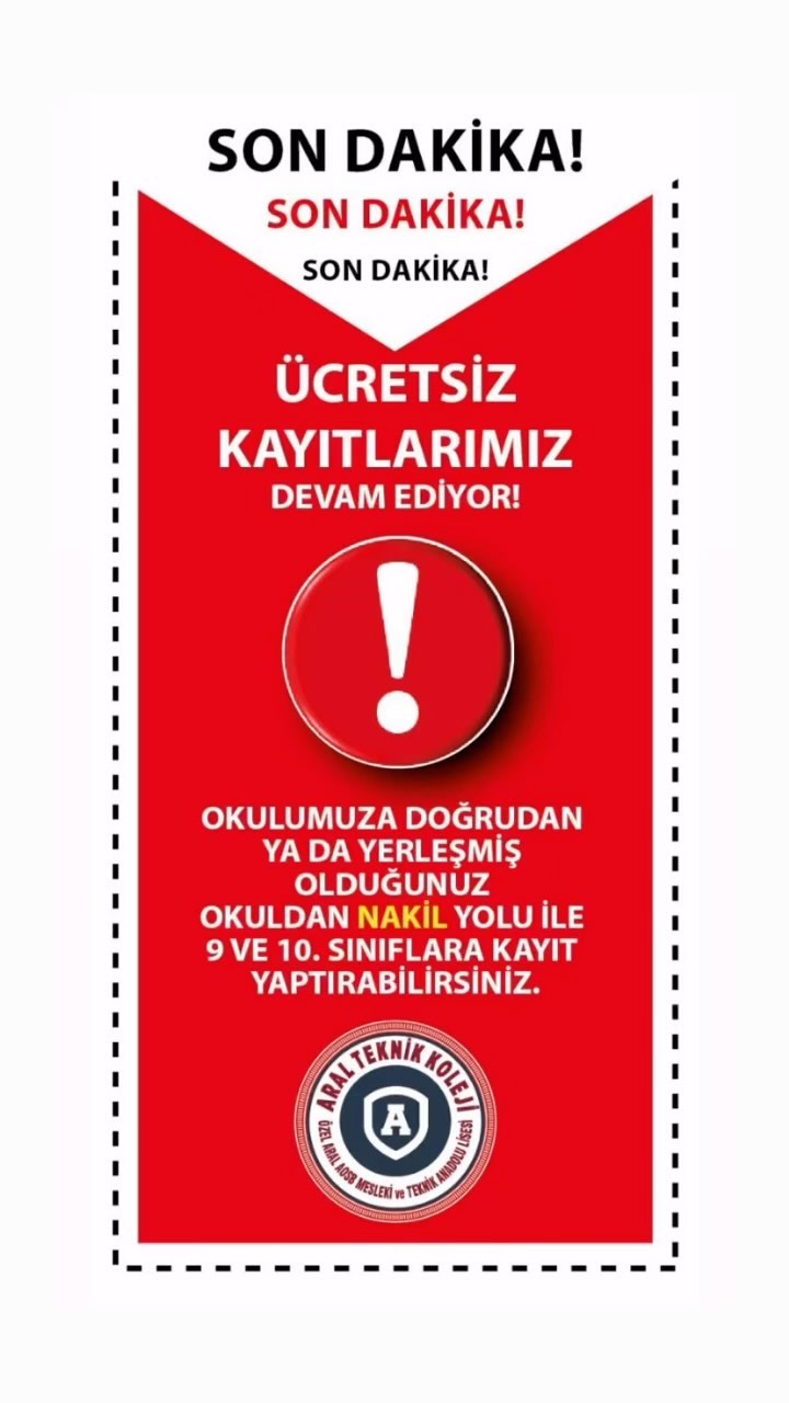 Sınırlı sayıda kontenjan için son günler. Sadece 200 kişilik butik bir okulda, geleceğin meslek alanı Endüstriyel… (Instagram paylaşımından görsel)