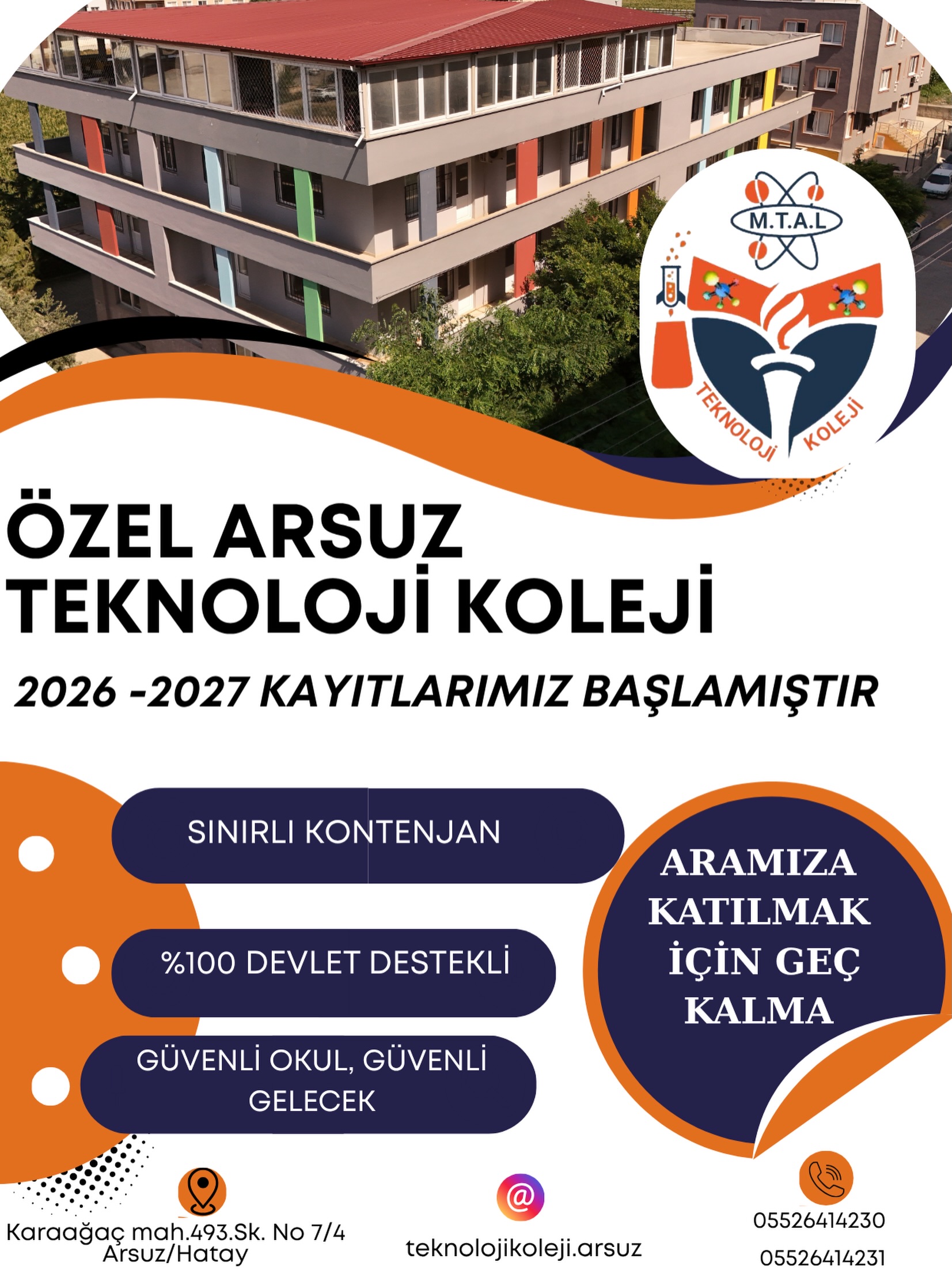 2026-2027 yeni dönem kayıtlarımız başlamıştır. (Instagram paylaşımından görsel)
