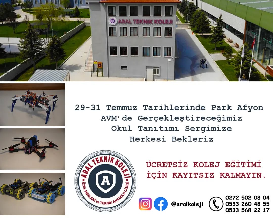 29-30-31 Temmuz tarihlerinde Park Afyon AWM içerisinde yer alacak olan okul tanıtım stantımıza herkesi bekleriz.… (Instagram paylaşımından görsel)