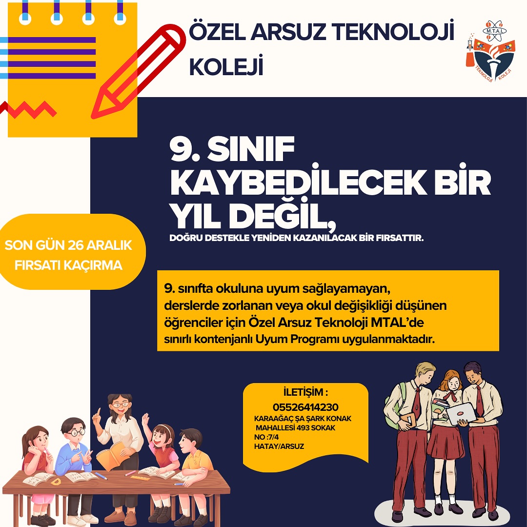 9.sınıfta okuluna uyum sağlayamayan, (Instagram paylaşımından görsel)